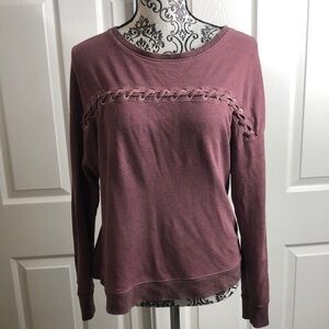 Sundry Equinox Pullover Pink Braid Lightweight 1 S